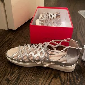 Wishbone Silver Cipria Suede Perla 2 Sandals